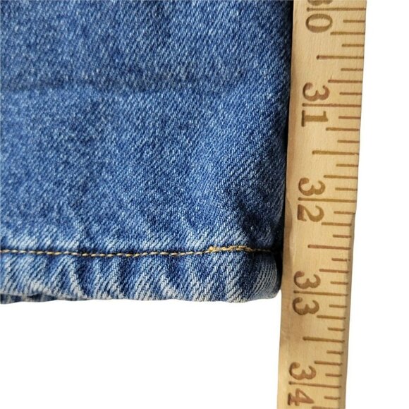 LL Bean Double L Red Flannel Lined Jeans Size 12T 30X33 Relaxed Fit High Rise - Picture 10 of 13